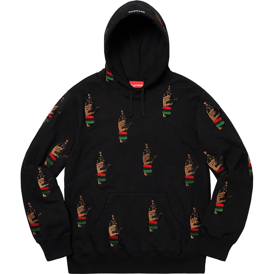 Details on Supreme dead prez RBG Embroidered Hooded Sweatshirt Black from fall winter 2019 (Price is $248)