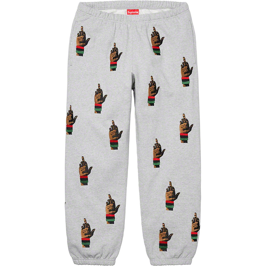 Details on Supreme dead prez RBG Embroidered Sweatpant Heather Grey from fall winter
                                                    2019 (Price is $178)