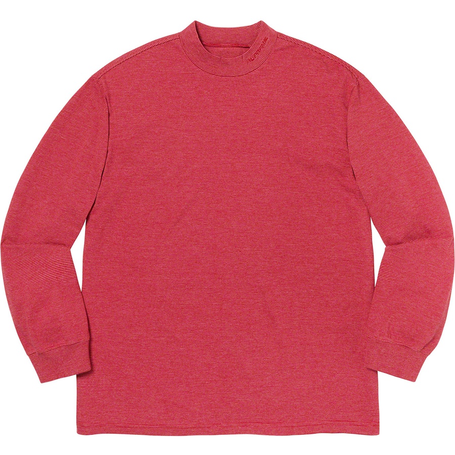 Details on Micro Stripe Mock Neck Red from fall winter 2019 (Price is $88)