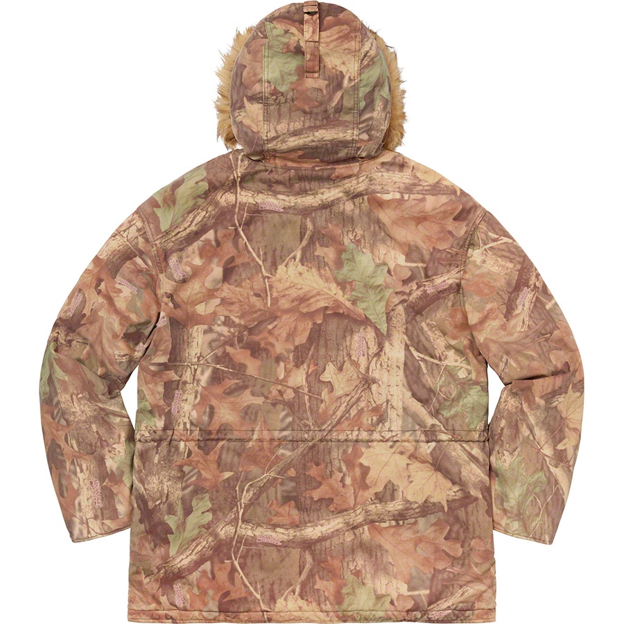 Details on Spellout N-3B Parka Advantage Timber Camo from fall winter 2019 (Price is $368)