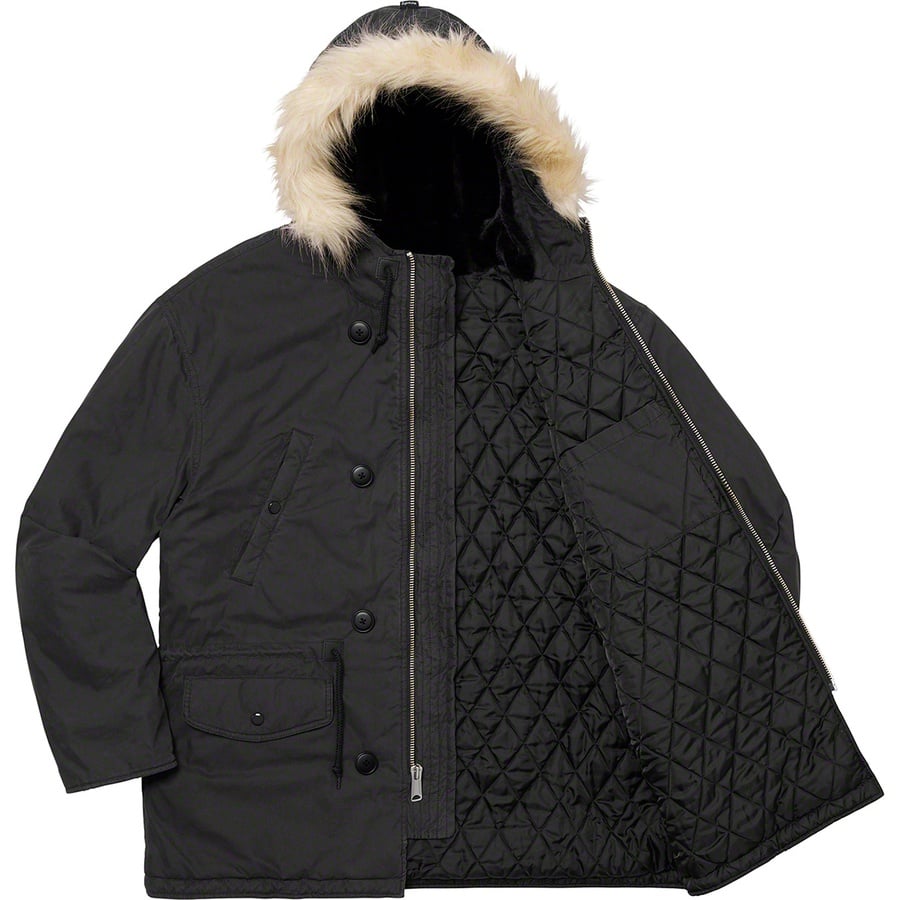 Details on Spellout N-3B Parka Black from fall winter
                                                    2019 (Price is $368)