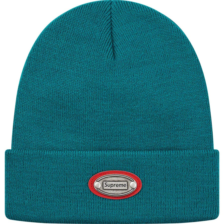 Details on Metal Plate Beanie Dark Teal from fall winter
                                                    2019 (Price is $36)