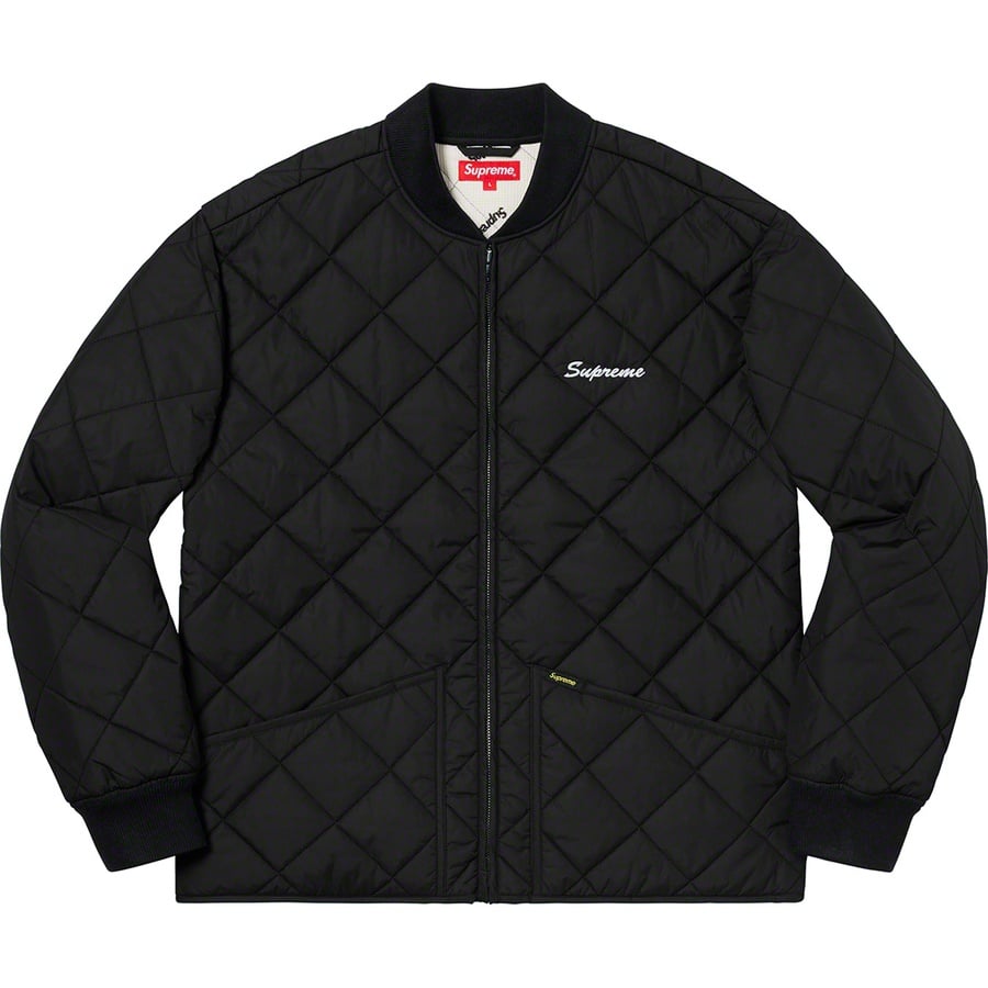 Details on Supreme dead prez Quilted Work Jacket Black from fall winter
                                                    2019 (Price is $198)