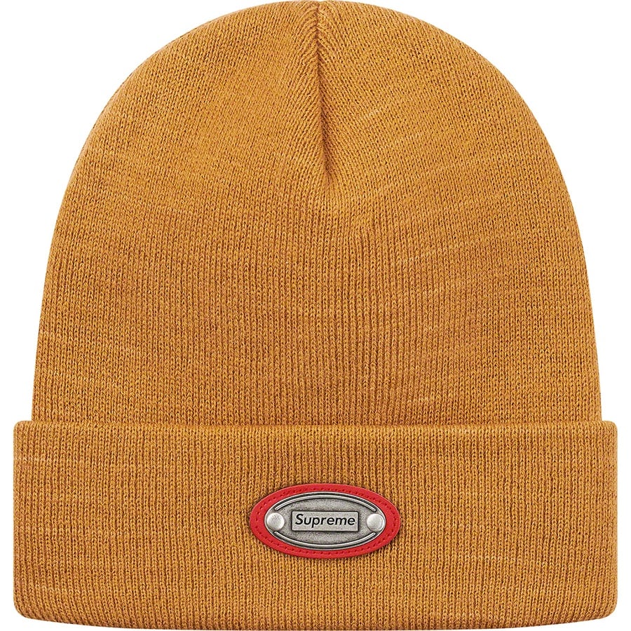 Details on Metal Plate Beanie Duck Brown from fall winter
                                                    2019 (Price is $36)