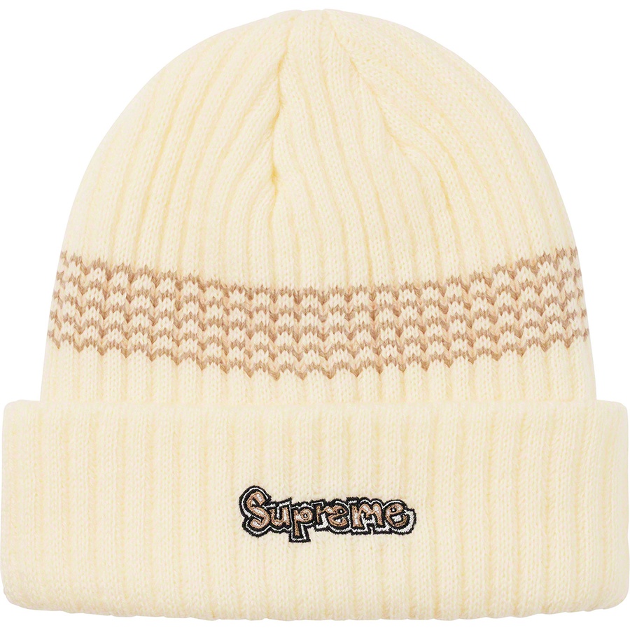 Details on Gonz Logo Beanie Cream from fall winter 2019 (Price is $36)
