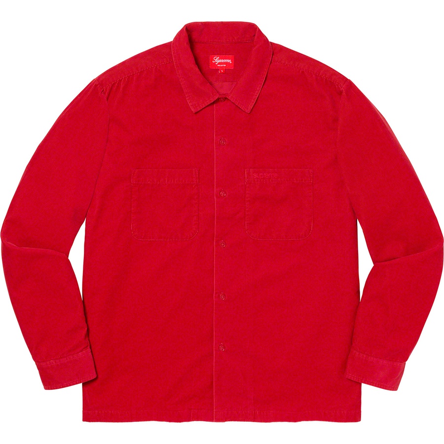 Details on Corduroy Shirt Red from fall winter
                                                    2019 (Price is $138)