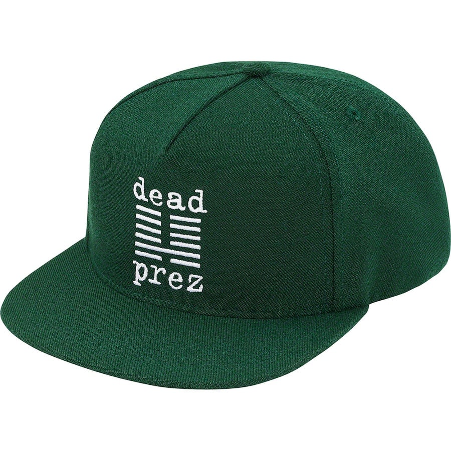 Details on Supreme dead prez 5-Panel Dark Green from fall winter
                                                    2019 (Price is $48)