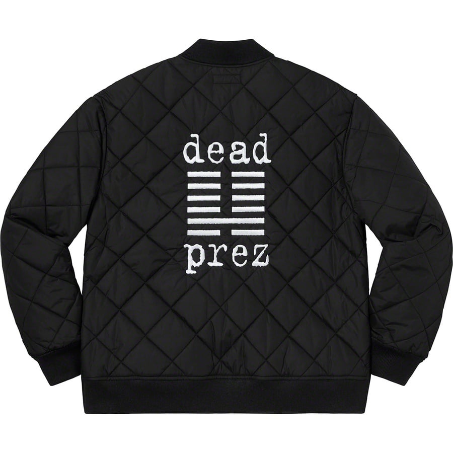 Details on Supreme dead prez Quilted Work Jacket Black from fall winter
                                                    2019 (Price is $198)