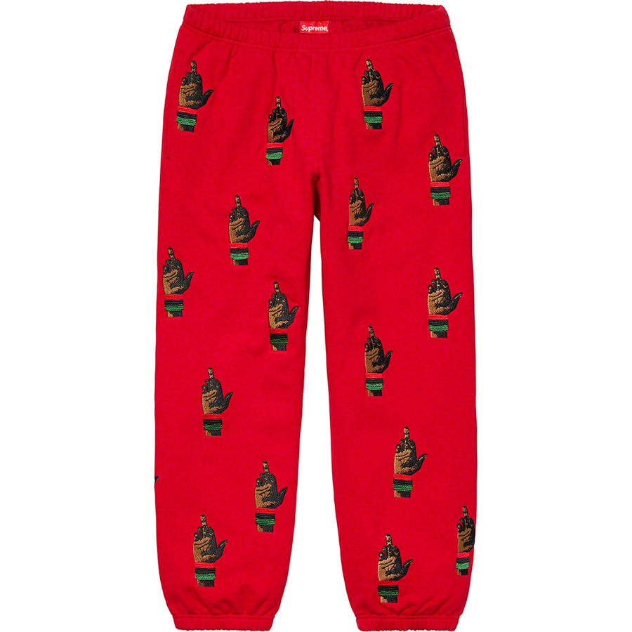 Details on Supreme dead prez RBG Embroidered Sweatpant Red from fall winter
                                                    2019 (Price is $178)