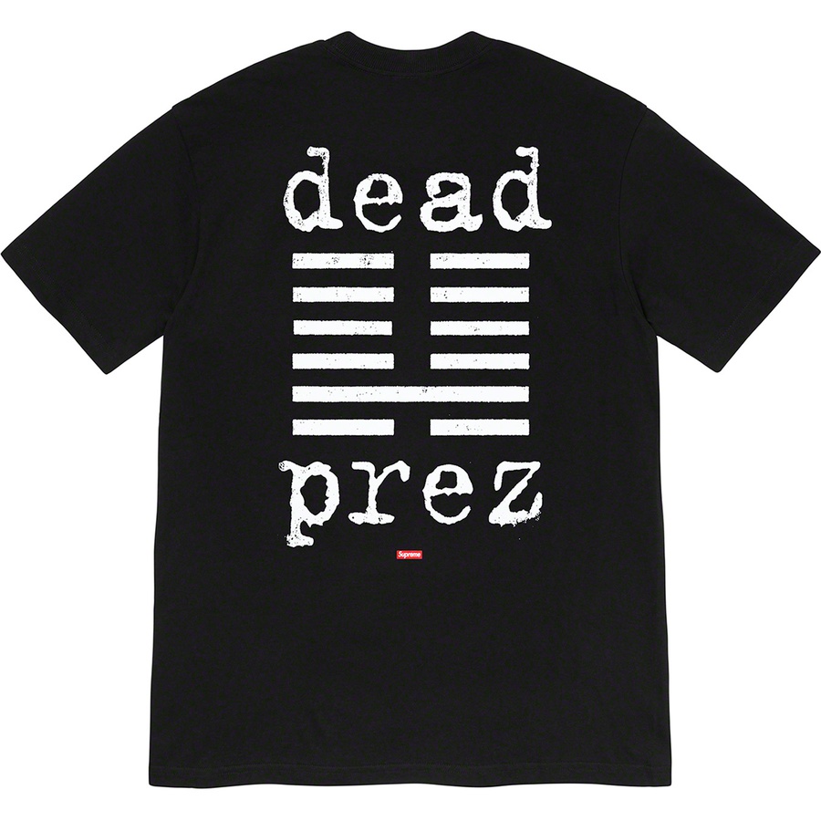 Details on Supreme dead prez Tee Black from fall winter 2019 (Price is $48)