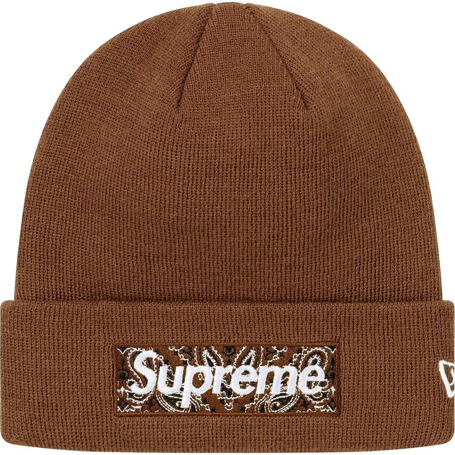 Details on New Era Box Logo Beanie Dark Brown from fall winter
                                                    2019 (Price is $38)