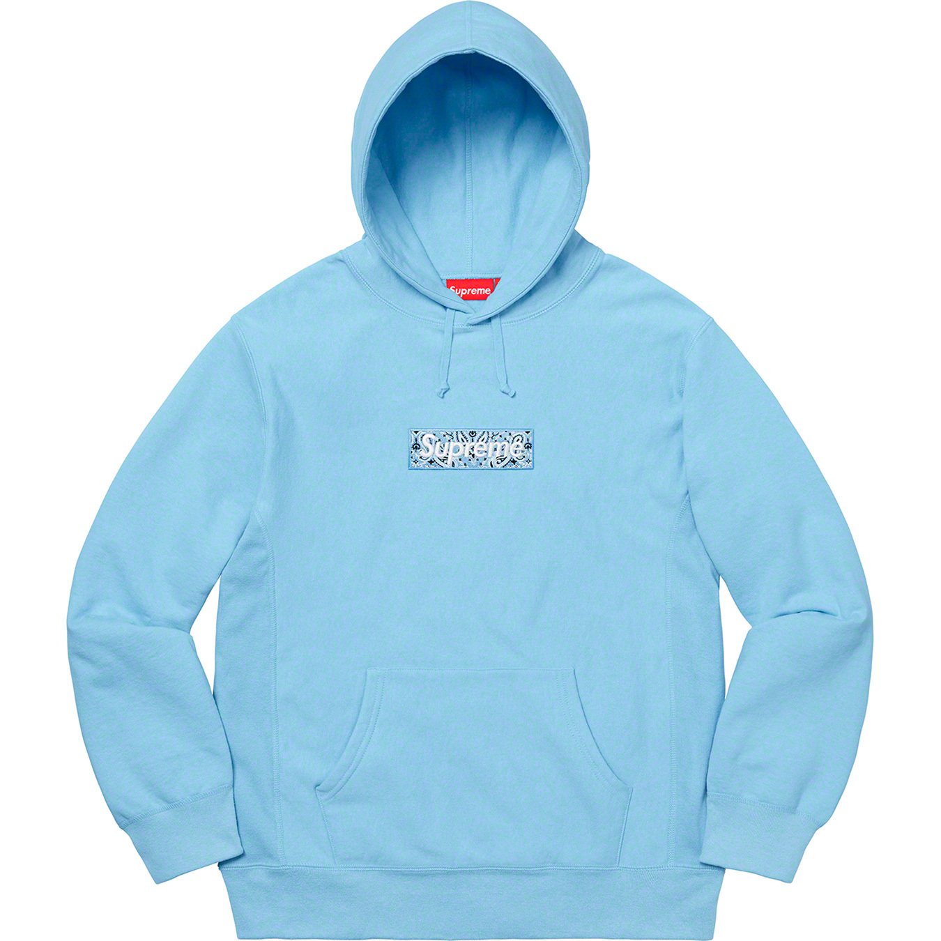 Supreme Bandana Box Logo Hooded Sweatshirt Light BlueSupreme