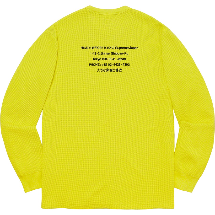 Details on HQ Waffle Thermal Acid Green from fall winter 2019 (Price is $98)