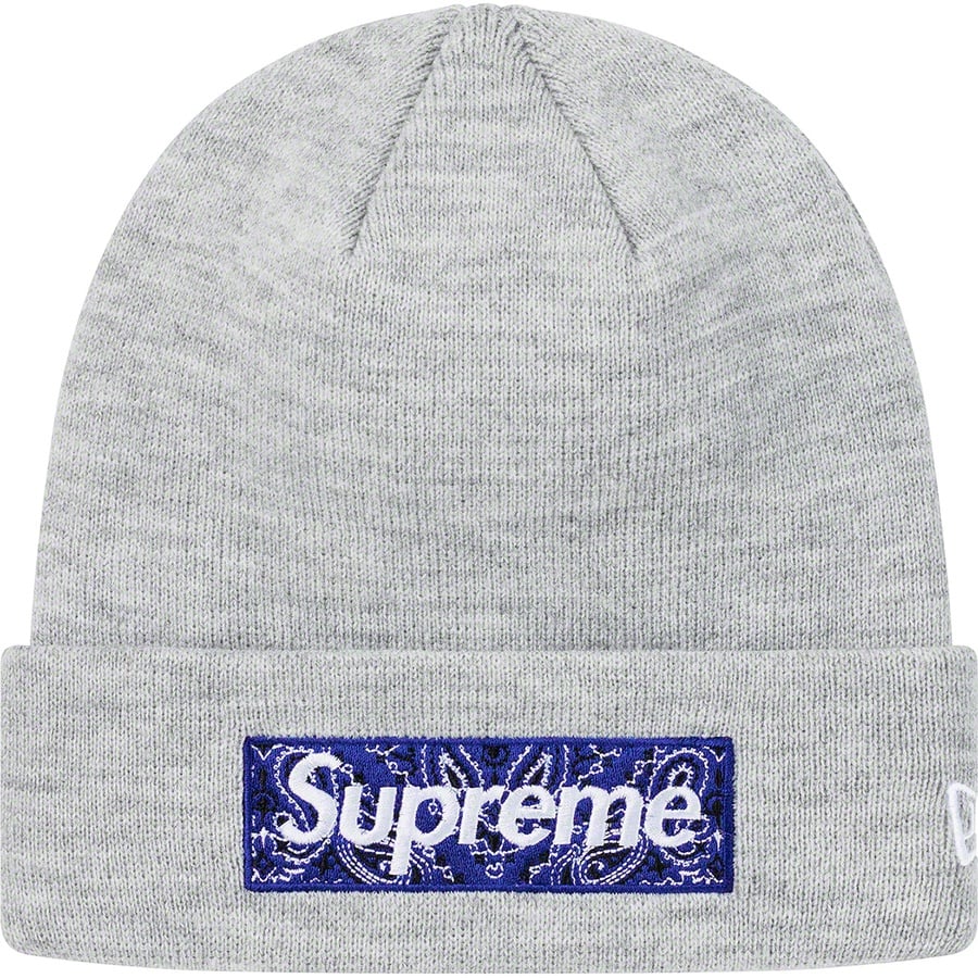 Details on New Era Box Logo Beanie Heather Grey from fall winter
                                                    2019 (Price is $38)