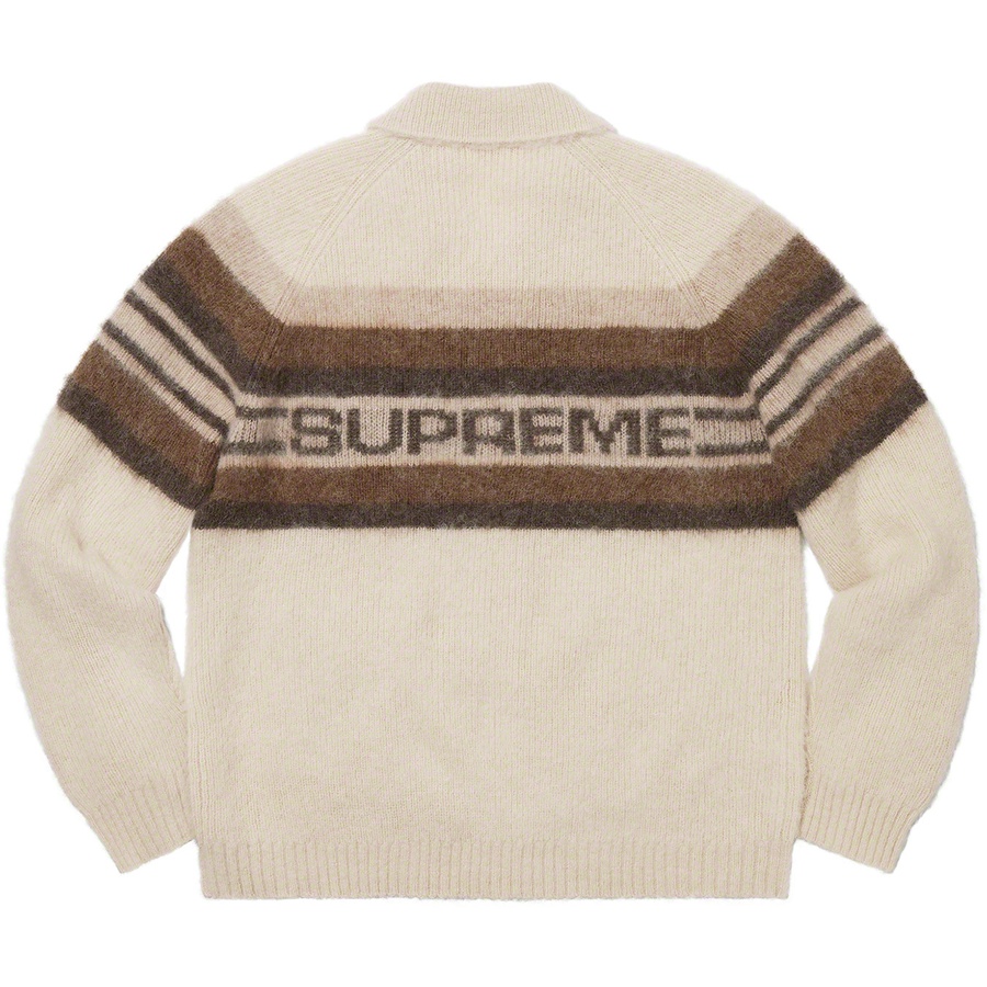 Details on Brushed Wool Zip Up Sweater Cream from fall winter
                                                    2019 (Price is $178)