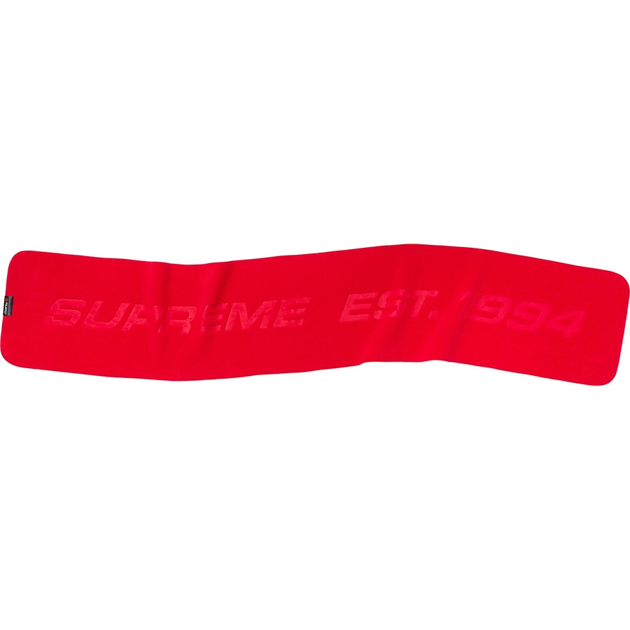 Details on Polartec Scarf Red from fall winter
                                                    2019 (Price is $48)