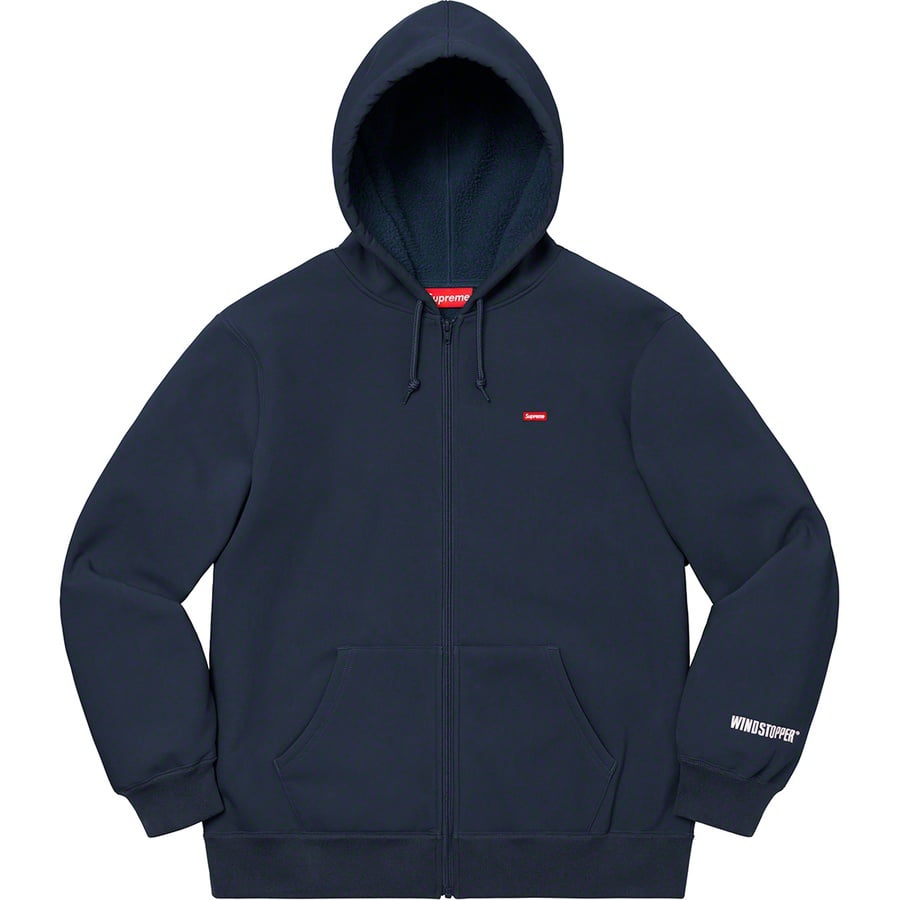 Details on WINDSTOPPER Zip Up Hooded Sweatshirt Navy from fall winter
                                                    2019 (Price is $198)