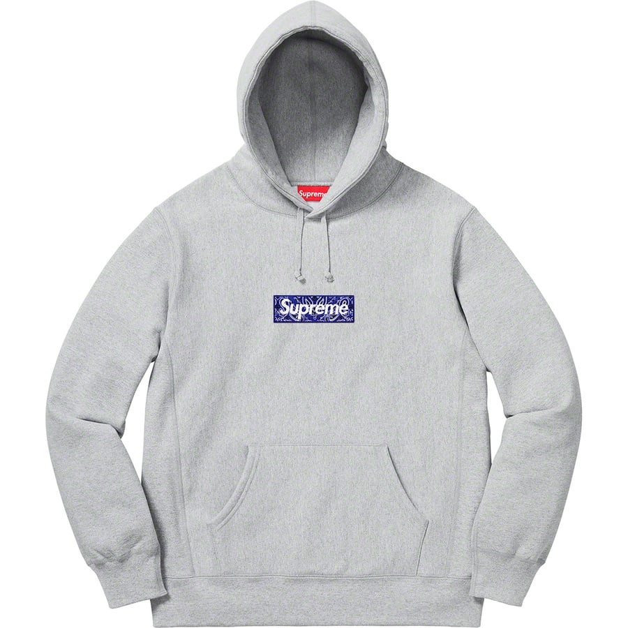 Bandana Box Logo Hooded Sweatshirt Heather Grey