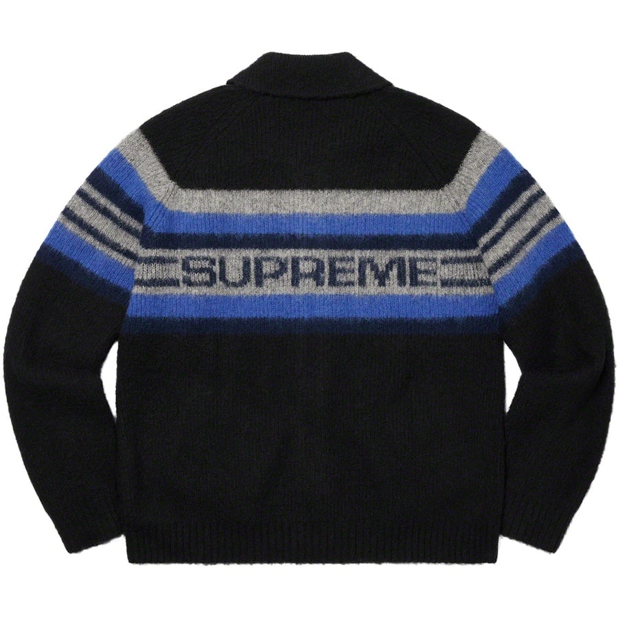 Details on Brushed Wool Zip Up Sweater Black from fall winter 2019 (Price is $178)