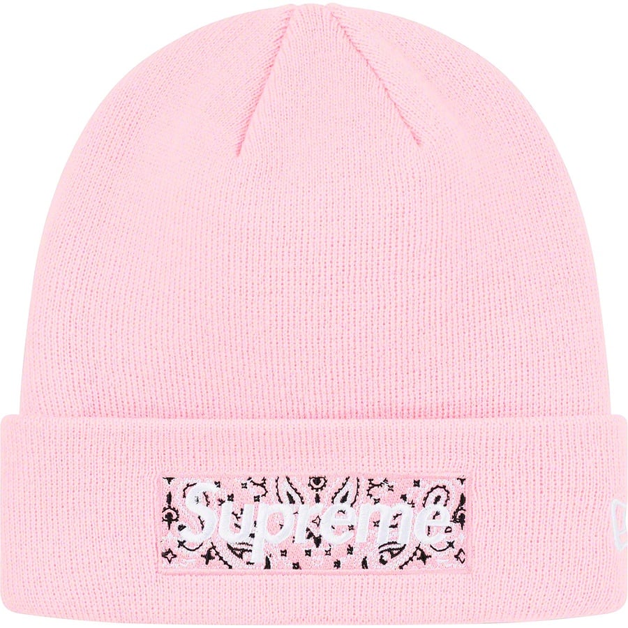 Details on New Era Box Logo Beanie Pink from fall winter
                                                    2019 (Price is $38)