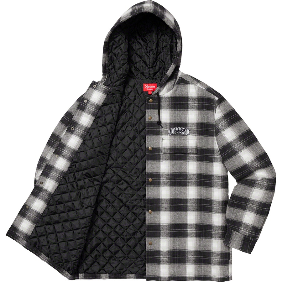 Details on Quilted Hooded Plaid Shirt Black from fall winter
                                                    2019 (Price is $138)