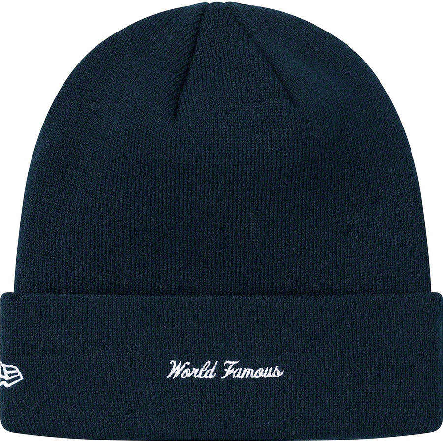 Details on New Era Box Logo Beanie Navy from fall winter 2019 (Price is $38)