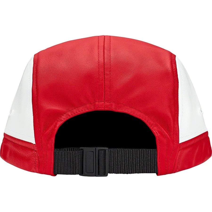 Details on 2-Tone Leather Camp Cap Red from fall winter
                                                    2019 (Price is $68)