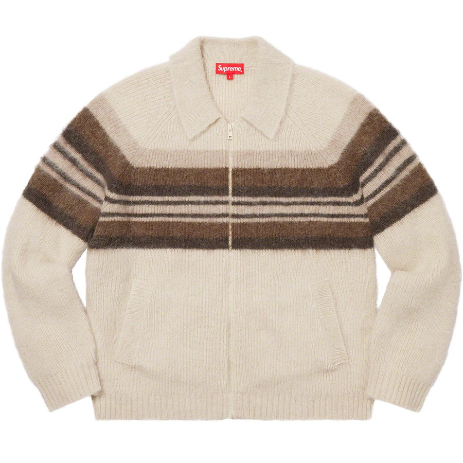 Details on Brushed Wool Zip Up Sweater Cream from fall winter
                                                    2019 (Price is $178)