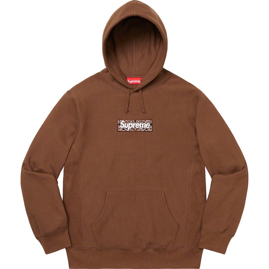 Details on Bandana Box Logo Hooded Sweatshirt Dark Brown from fall winter
                                                    2019 (Price is $168)