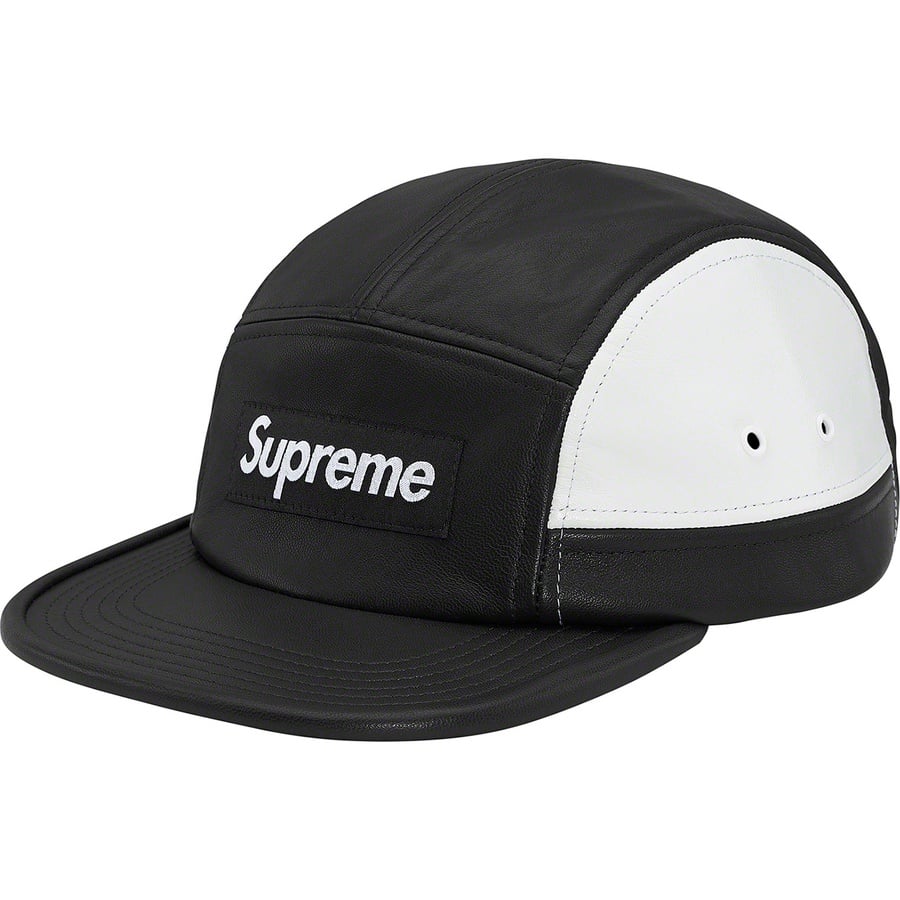 Details on 2-Tone Leather Camp Cap Black from fall winter
                                                    2019 (Price is $68)