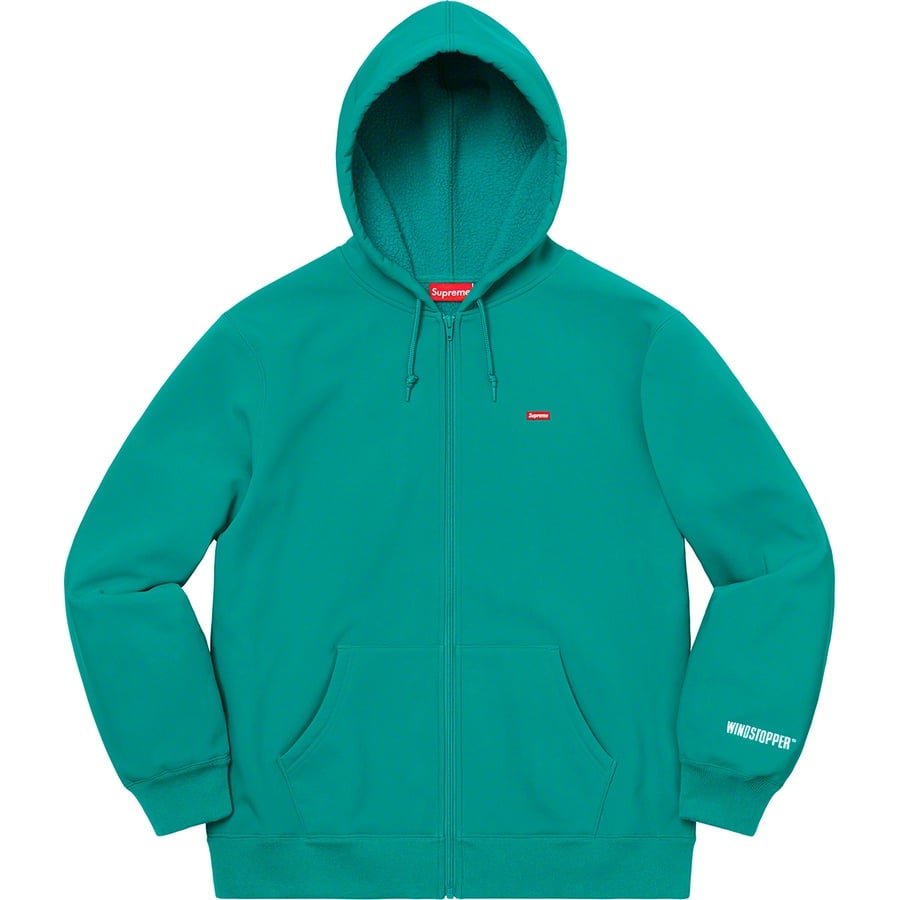 Details on WINDSTOPPER Zip Up Hooded Sweatshirt Teal from fall winter
                                                    2019 (Price is $198)