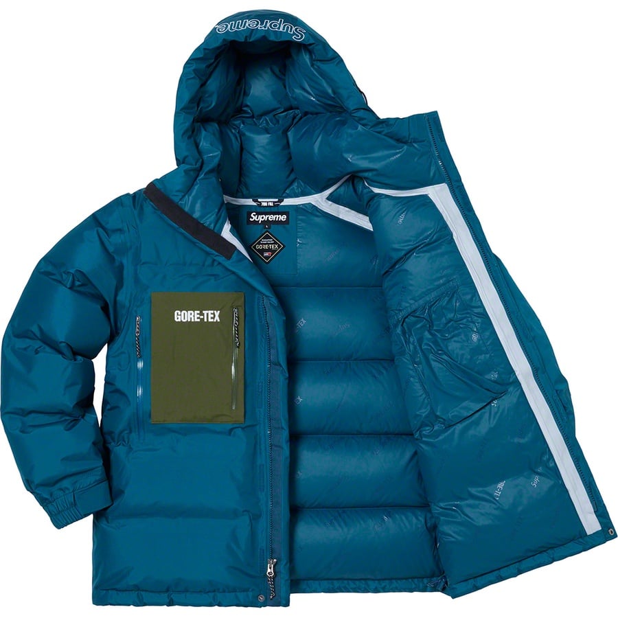 Details on GORE-TEX 700-Fill Down Parka Dark Teal from fall winter 2019 (Price is $548)