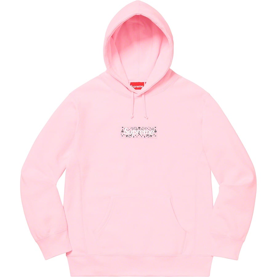 Details on Bandana Box Logo Hooded Sweatshirt Pink from fall winter
                                                    2019 (Price is $168)