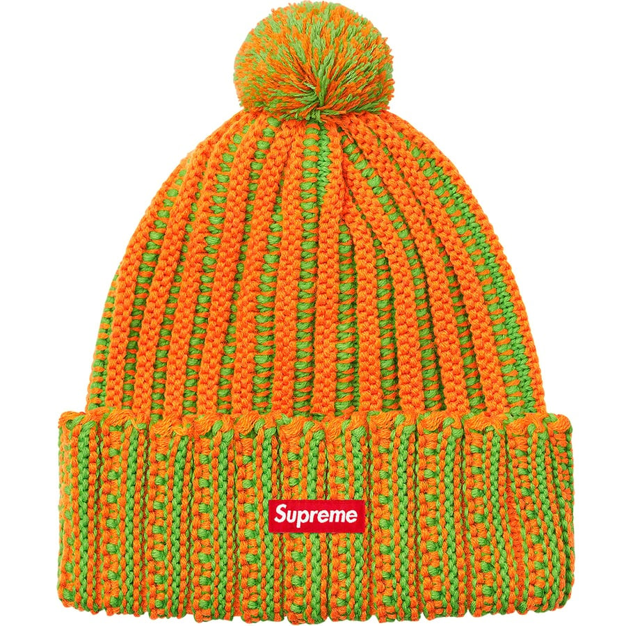 Details on Contrast Stripe Beanie Orange from fall winter 2019 (Price is $36)