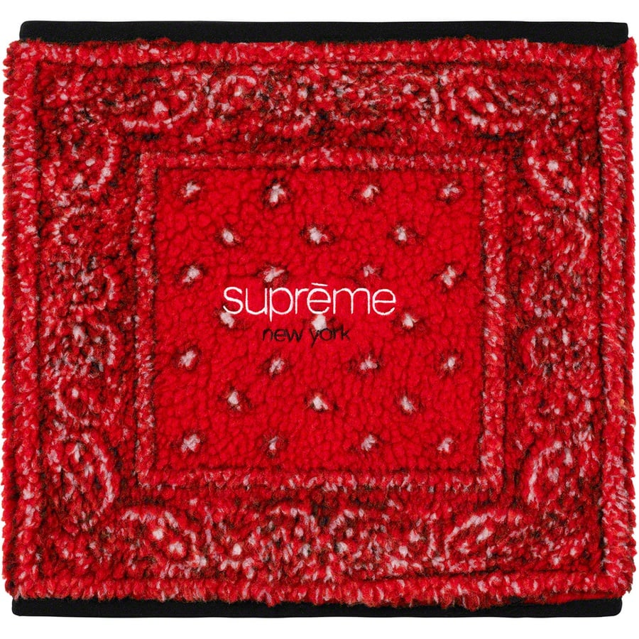 Details on Bandana Fleece Neck Gaiter Red from fall winter
                                                    2019 (Price is $40)