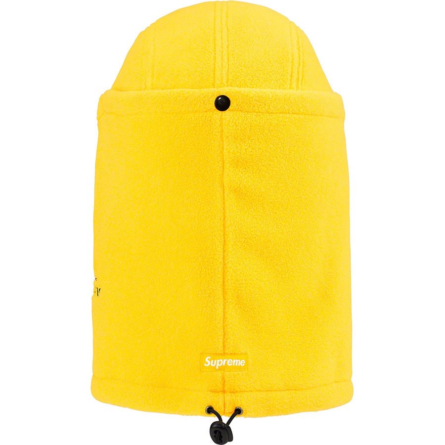 Details on Facemask Polartec Camp Cap Yellow from fall winter
                                                    2019 (Price is $58)