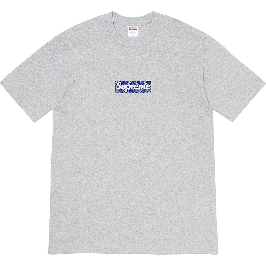 Details on Bandana Box Logo Tee Heather Grey from fall winter
                                                    2019 (Price is $38)