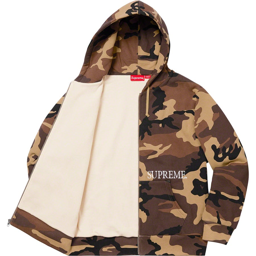 Details on Thermal Zip Up Hooded Sweatshirt Brown Camo from fall winter
                                                    2019 (Price is $198)