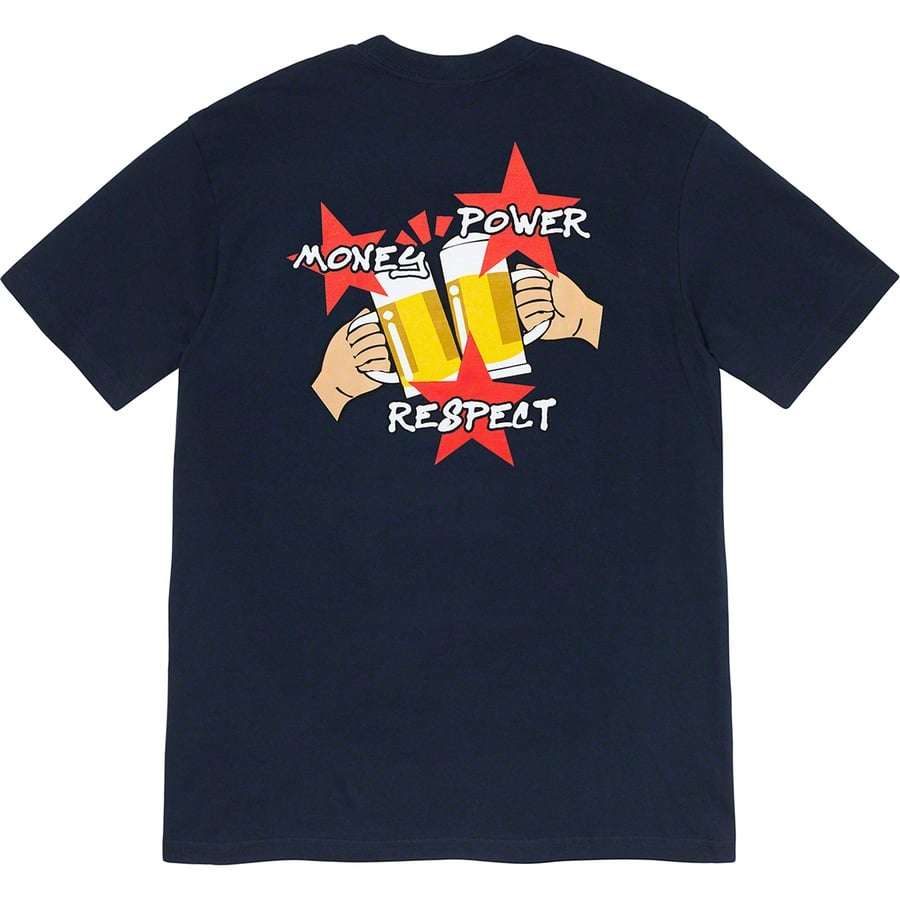 Details on Money Power Respect Tee Navy from fall winter
                                                    2019 (Price is $38)