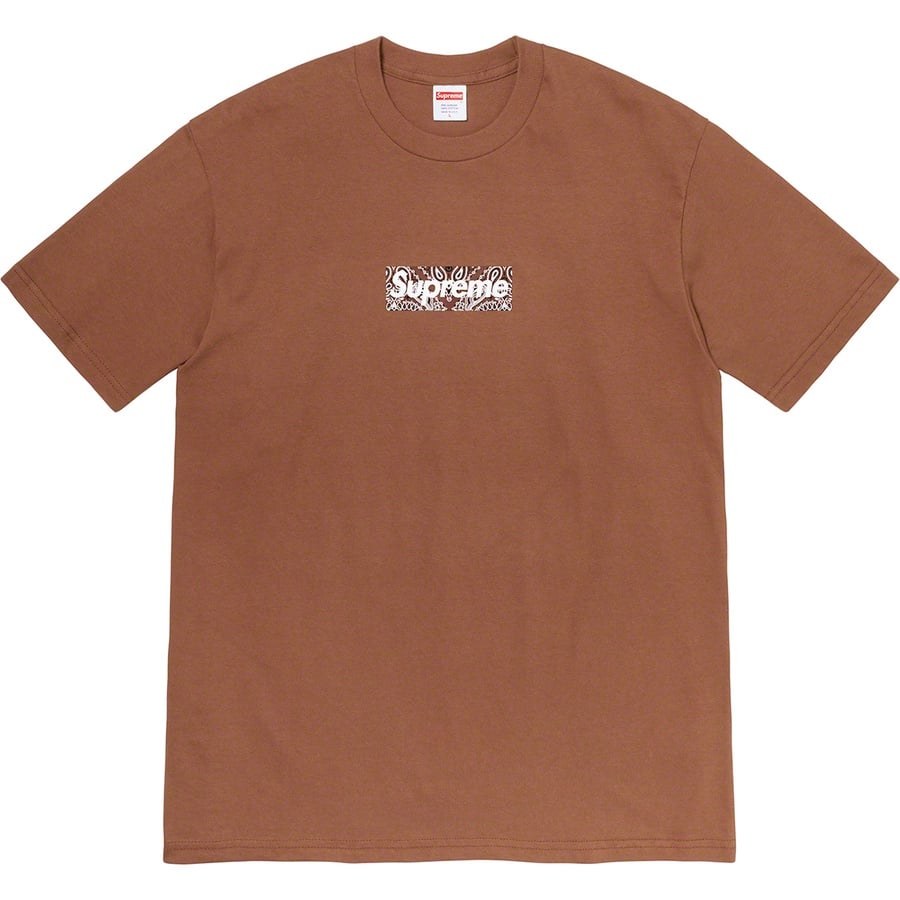 Details on Bandana Box Logo Tee Brown from fall winter
                                                    2019 (Price is $38)