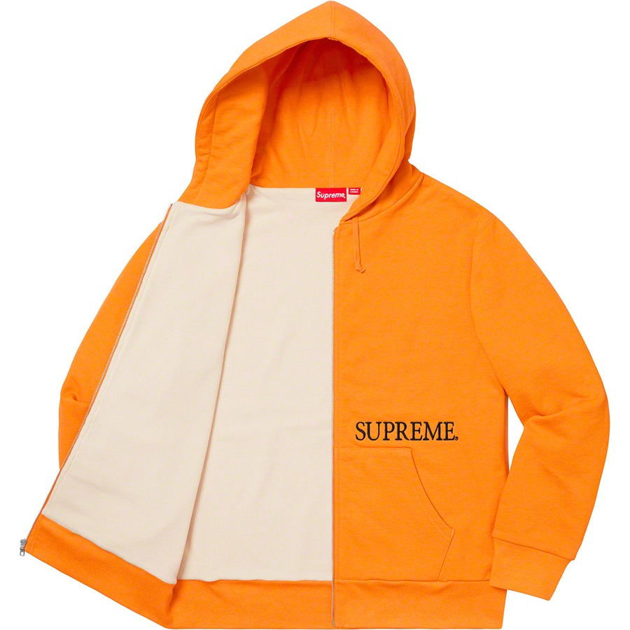 Thermal Zip Up Hooded Sweatshirt - fall winter 2019 - Supreme
