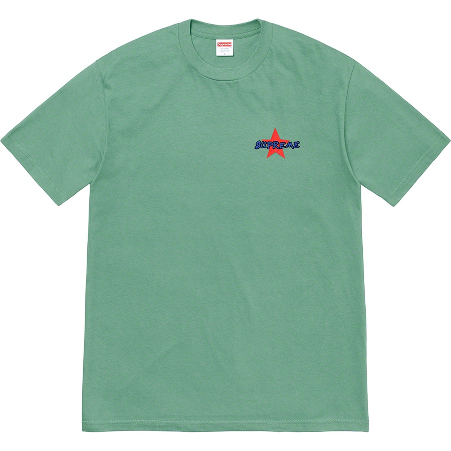 Details on Money Power Respect Tee Dusty Teal from fall winter
                                                    2019 (Price is $38)