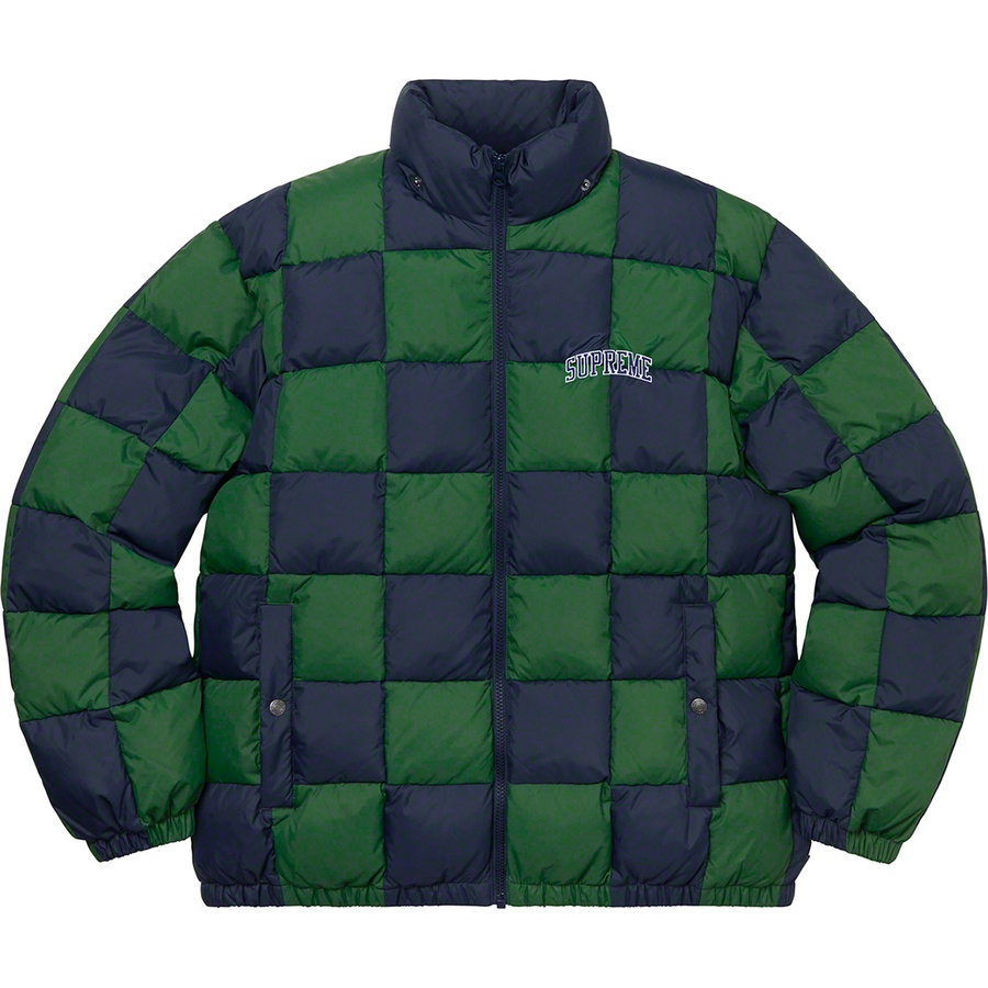 Details on Checkerboard Puffy Jacket Navy from fall winter
                                                    2019 (Price is $338)