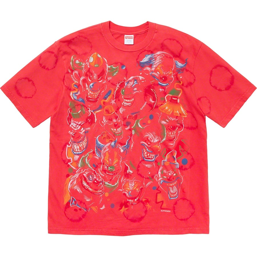 Supreme Clowns Tee (FW19) - Bleached Red - $48
