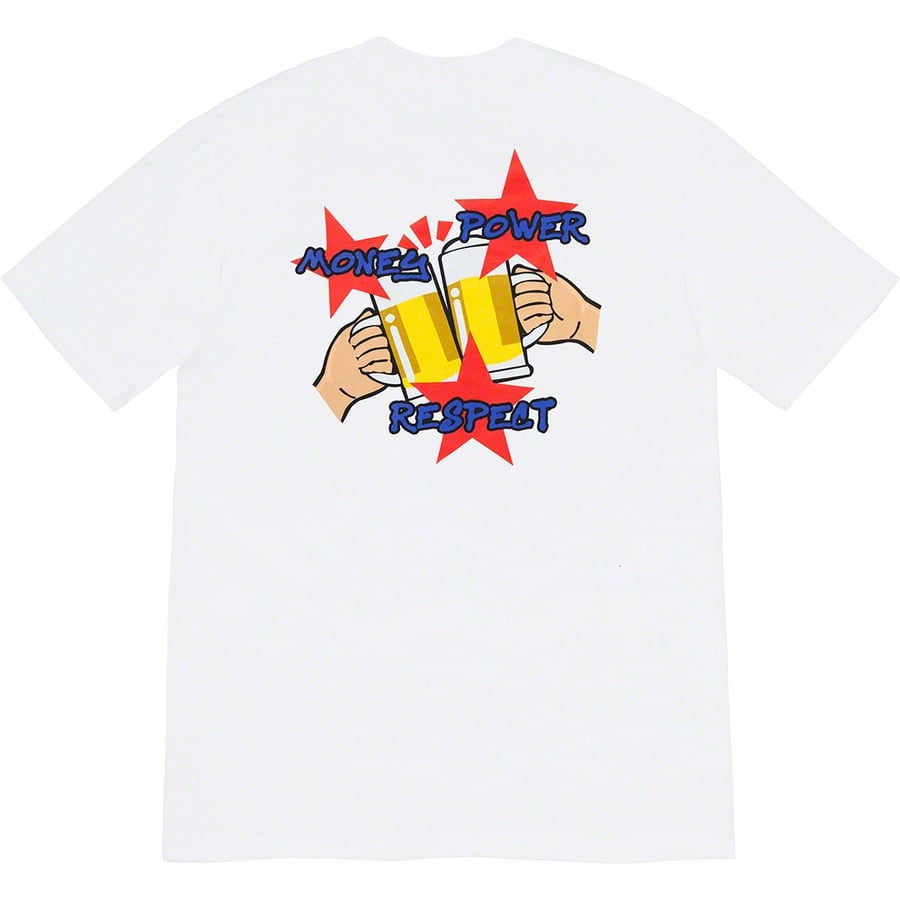 Supreme Money Power Respect Tee (FW19) - White - $38
