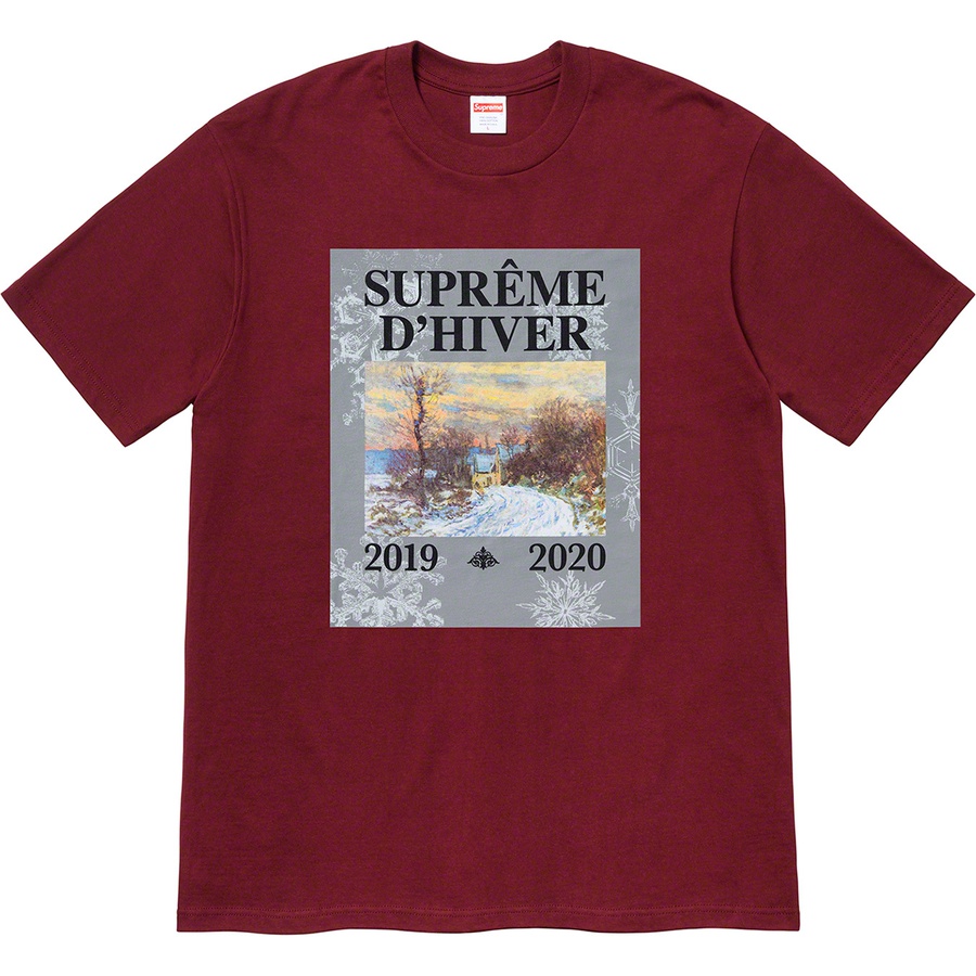 Details on D'Hiver Tee Burgundy from fall winter 2019 (Price is $38)