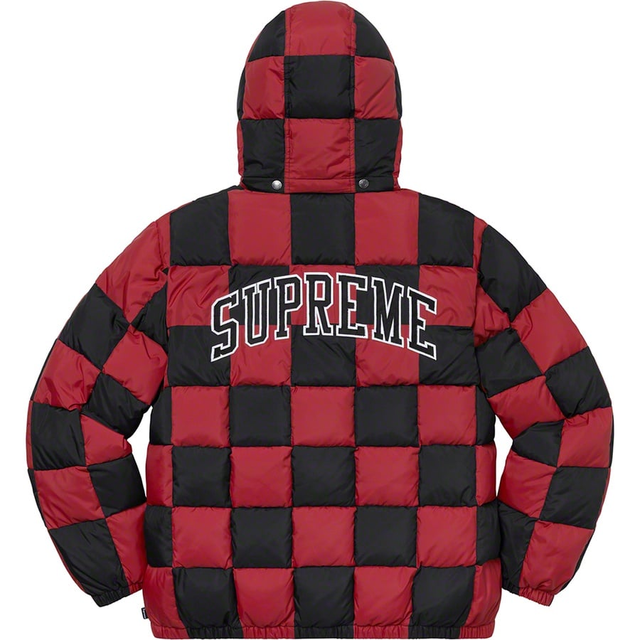 Details on Checkerboard Puffy Jacket Dark Red from fall winter
                                                    2019 (Price is $338)