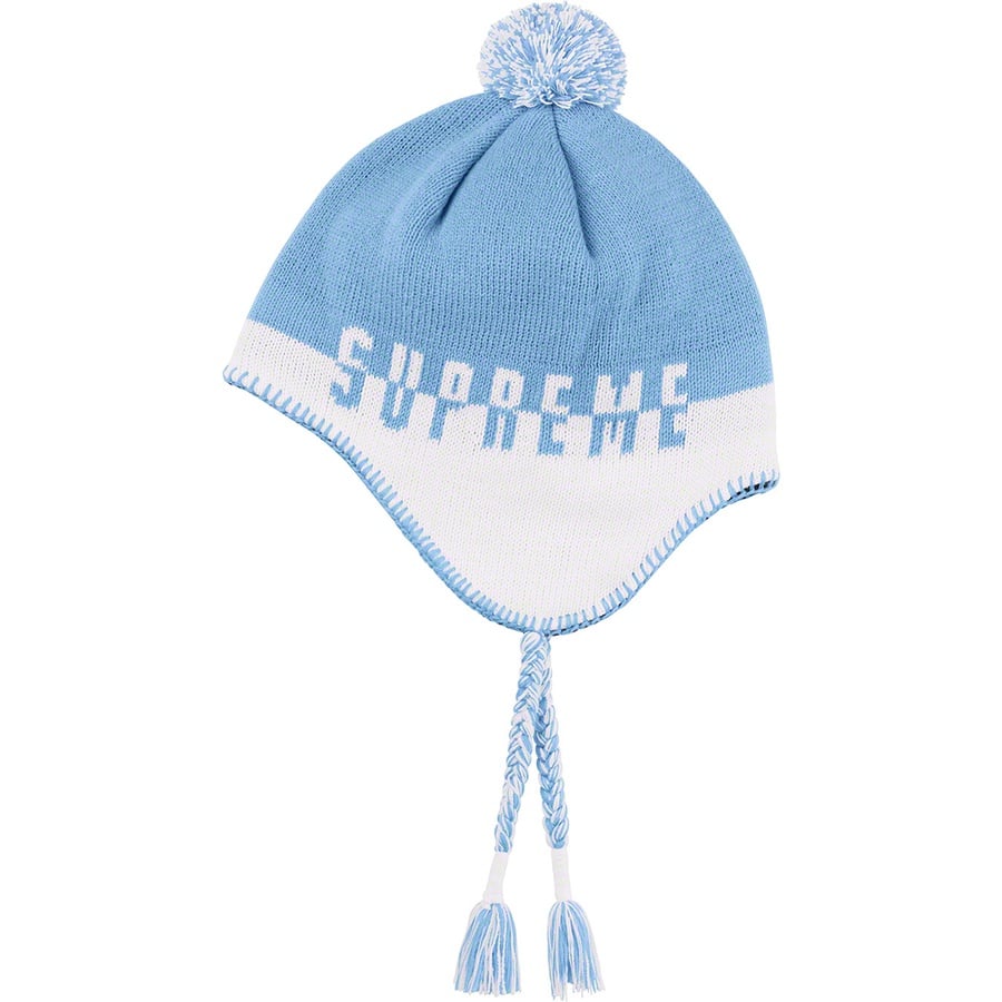 Details on Split Logo Earflap Beanie White from fall winter
                                                    2019 (Price is $40)