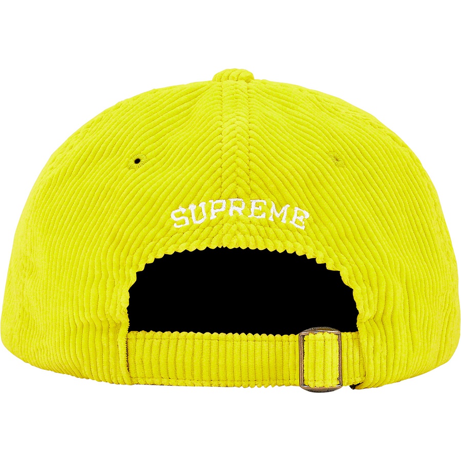 Supreme Corduroy 6-Panel (SS20) - Neon Yellow - $48