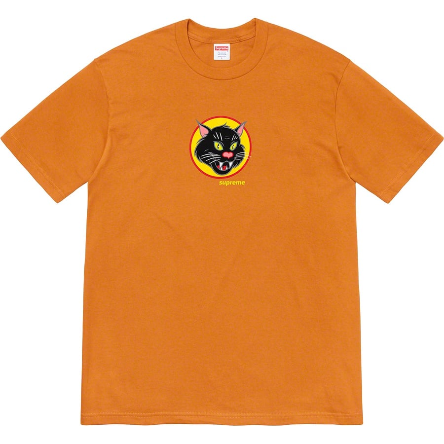 Details on Black Cat Tee Burnt Orange from spring summer
                                                    2020 (Price is $38)